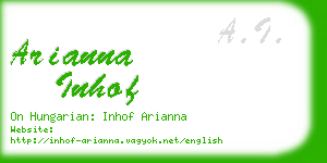 arianna inhof business card